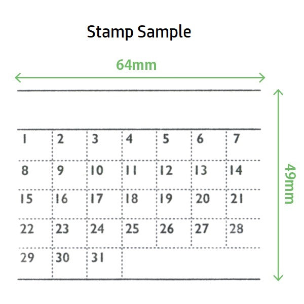 Kodomo No Kao Penetration Note Stamp Ink Set - Tracked Calendar