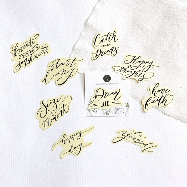 Mstandforc Calligraphy Stickers