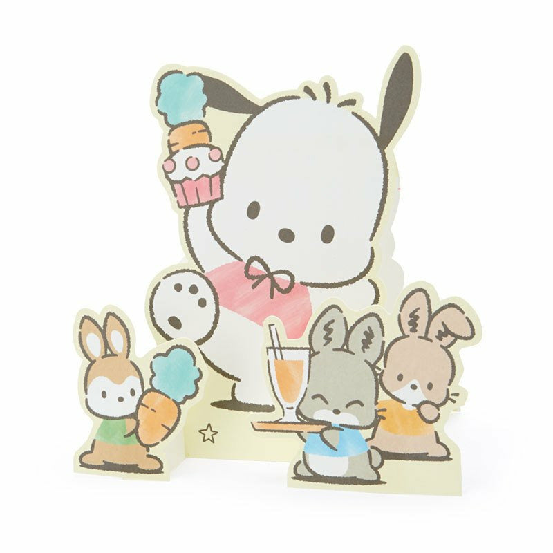 Sanrio Multipurpose Greeting Card with Stickers - Pochacco Carrot Cake