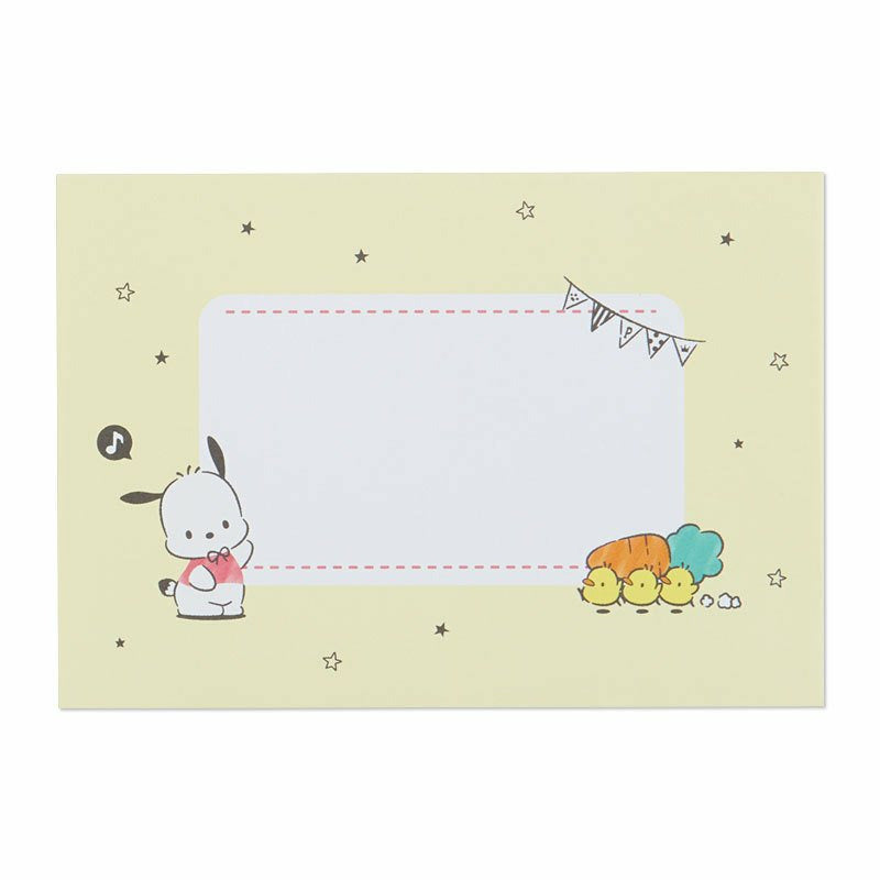 Sanrio Multipurpose Greeting Card with Stickers - Pochacco Carrot Cake