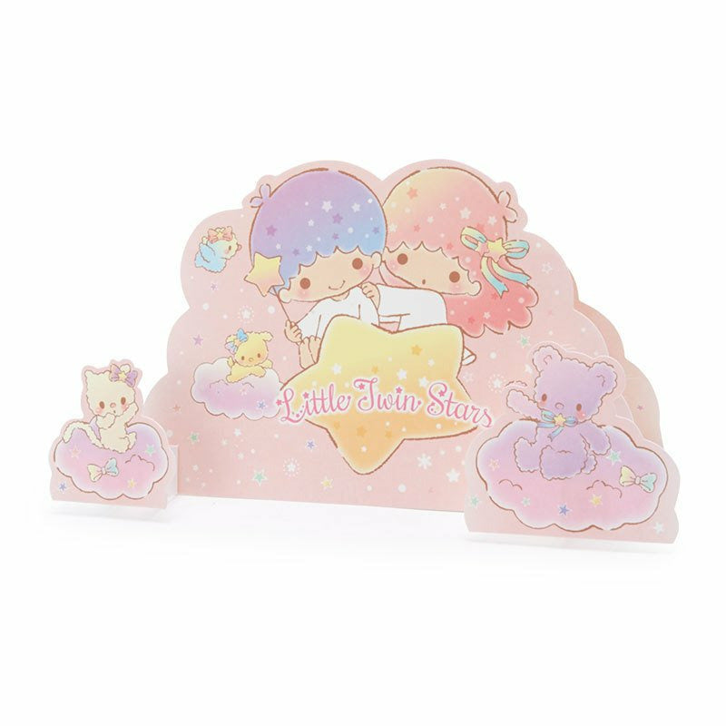 Sanrio Multipurpose Greeting Card with Stickers - Little Twin Stars Pink Starry Sky