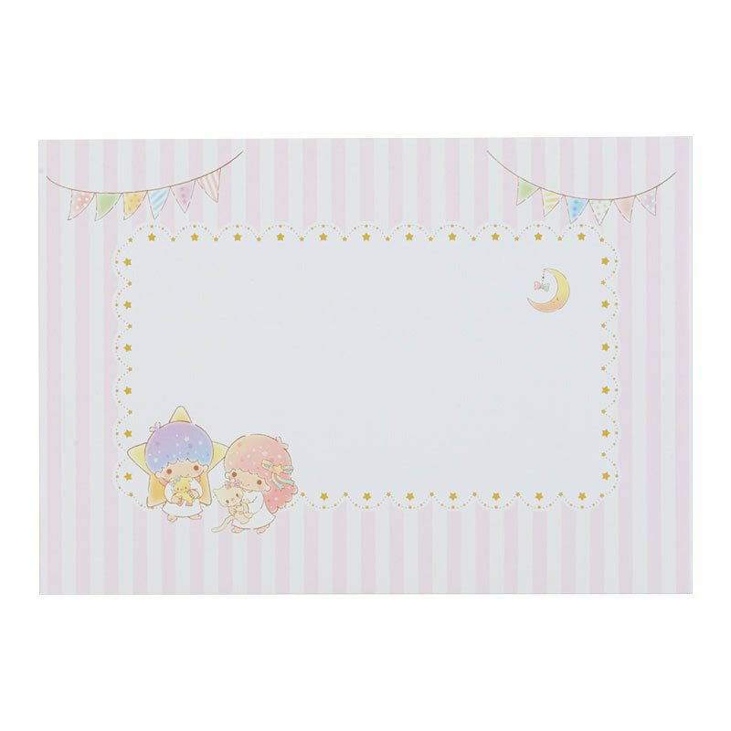 Sanrio Multipurpose Greeting Card with Stickers - Little Twin Stars Pink Starry Sky
