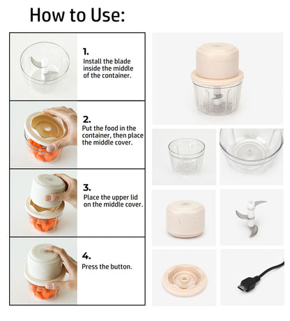 Dailylike Bonbon Portable USB Electric Chopper