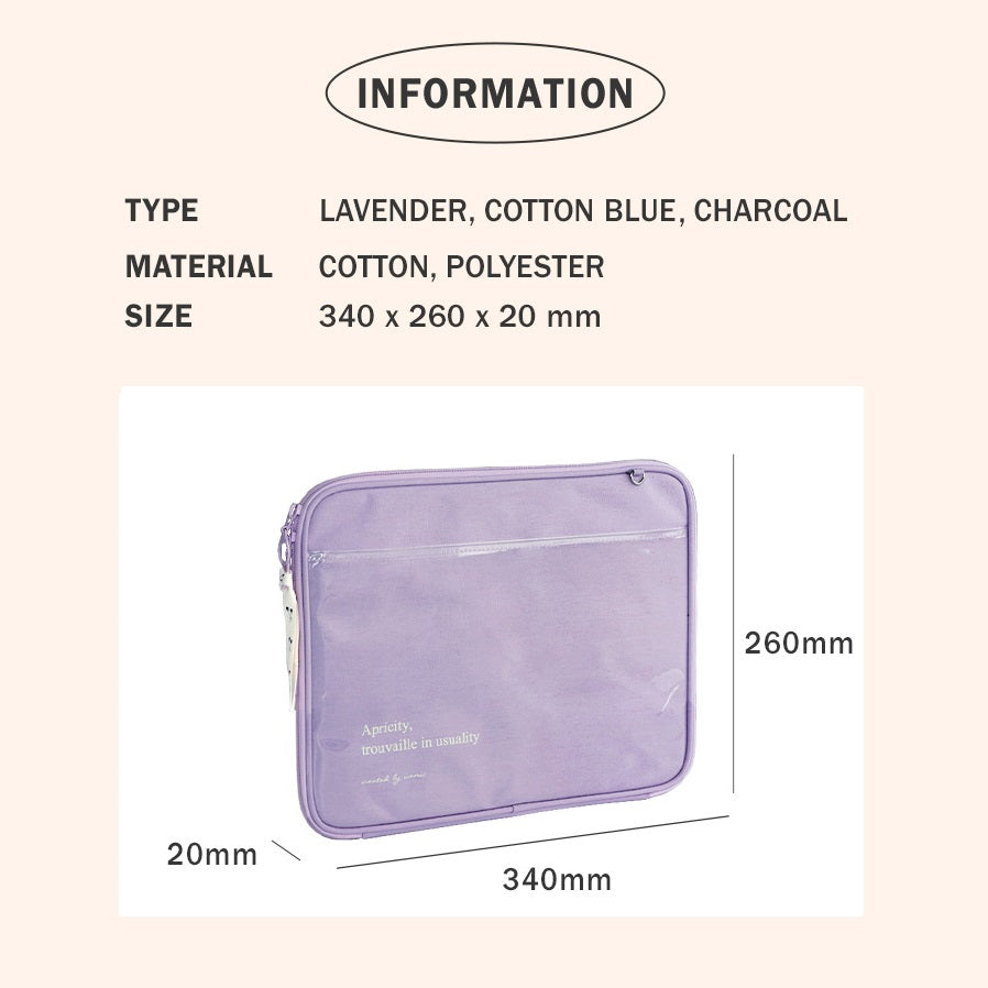 Iconic Cottony 13 Inch Clear Cover Laptop Case