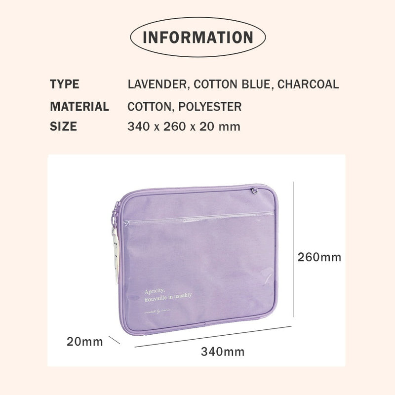 Iconic Cottony 13 Inch Clear Cover Laptop Case