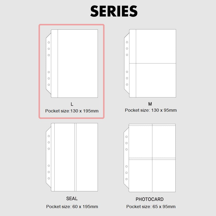 Jam Studio A6 Wide Sticker Pocket - L Size