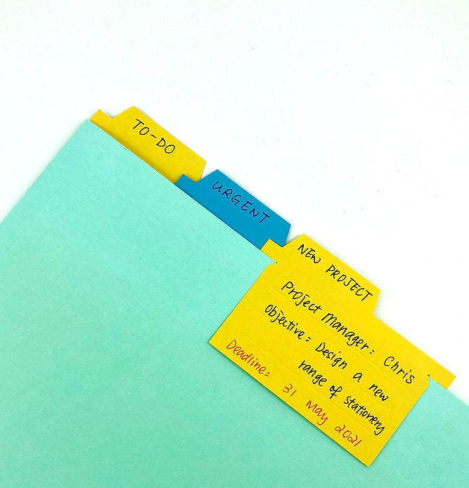 Yamazakura +lab Memo Note Clip - Cream & Blue