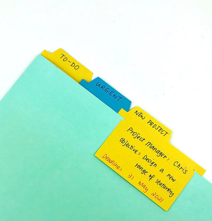 Yamazakura +lab Memo Note Clip - Cream & Blue
