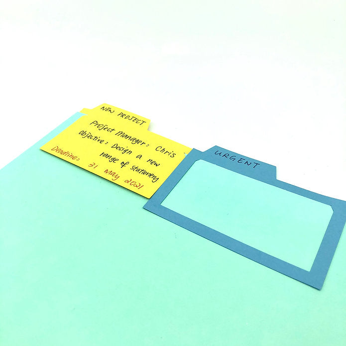 Yamazakura +lab Memo Note Clip - Cream & Blue