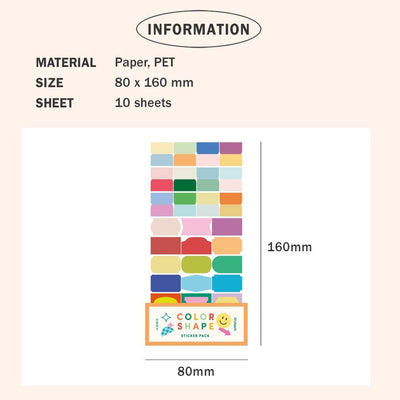 Iconic Colour Shape Sticker Pack