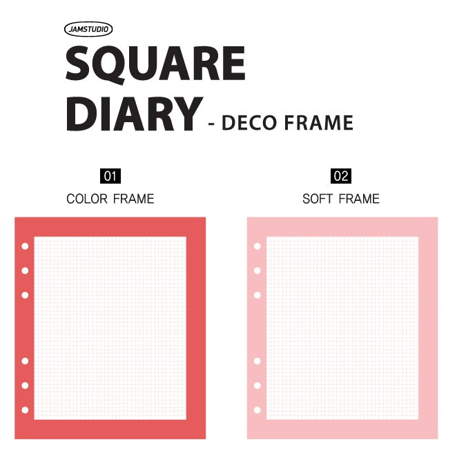 Jam Studio A6 Wide Deco Frame Refill - 01 Colour Frame