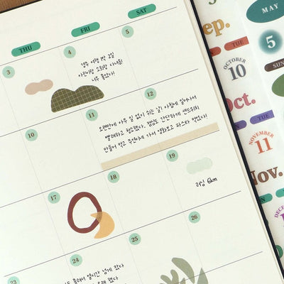 Iconic Diary Date Sticker