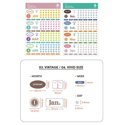 Iconic Diary Date Sticker