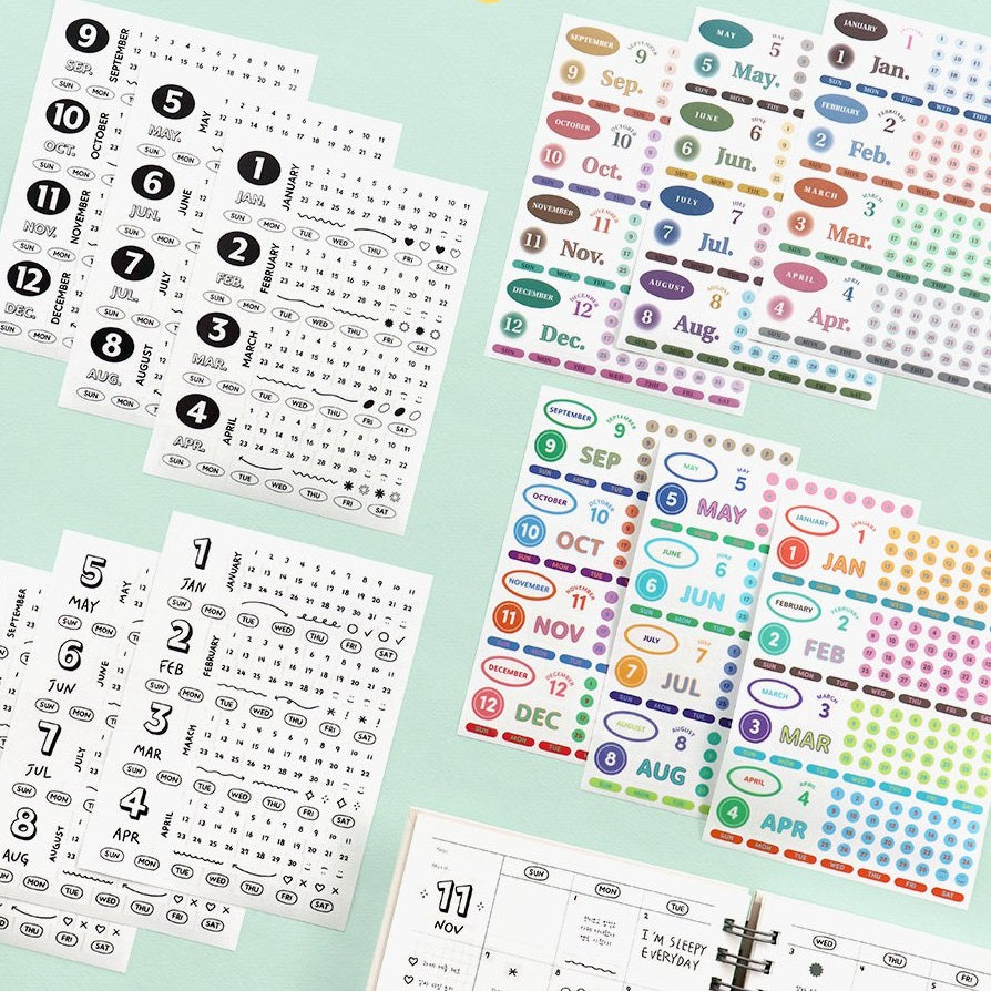 Iconic Diary Date Sticker