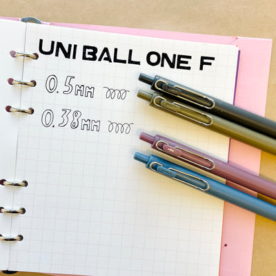 Uni-ball One F Gel Pens 0.38mm - Faded Colour Barrel