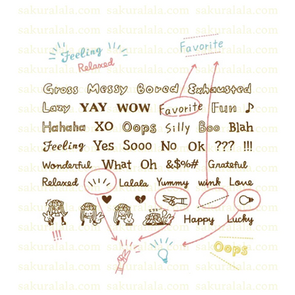 Sakuralala x Igloo*Dining* 365™ Clear Stamps - Emotions