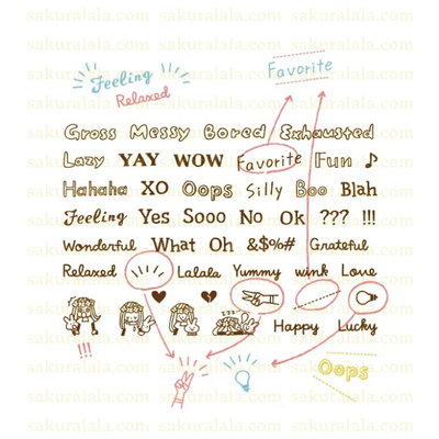 Sakuralala x Igloo*Dining* 365™ Clear Stamps - Emotions