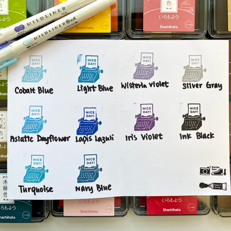 Shachihata Iromoyo Ink Pads - Green Series