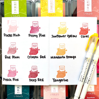 Shachihata Iromoyo Ink Pads - Green Series