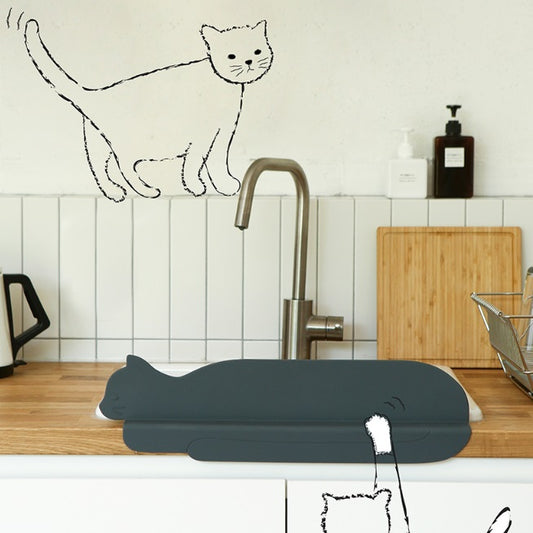 Dailylike Bonbon Silicone Sink Fence - Grey Cat