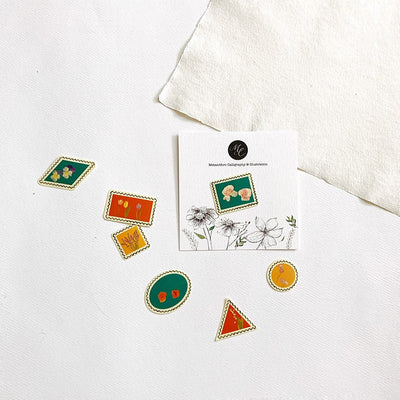 Mstandforc Botanical Stamp Stickers
