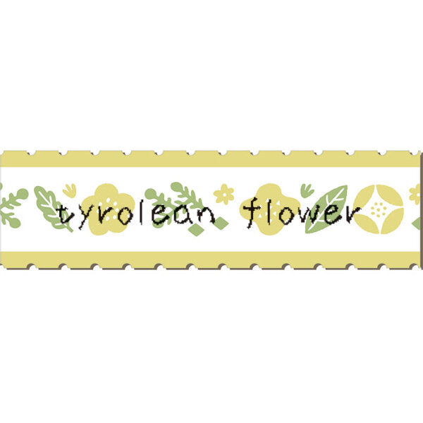 King Jim Tepra Lite Film Tape Die-Cut - Tyrolean Flower (13mm)