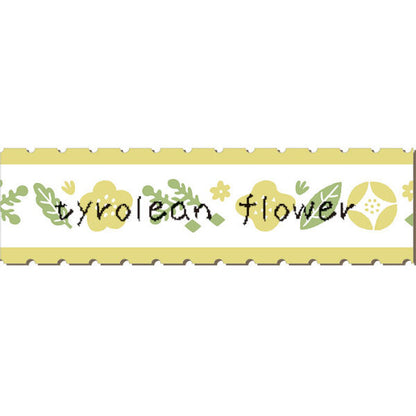 King Jim Tepra Lite Film Tape Die-Cut - Tyrolean Flower (13mm)