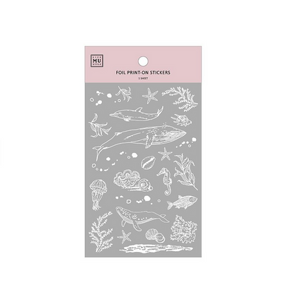 MU Lifestyle Silver Foil Print-On Sticker - Under the Silver Ocean