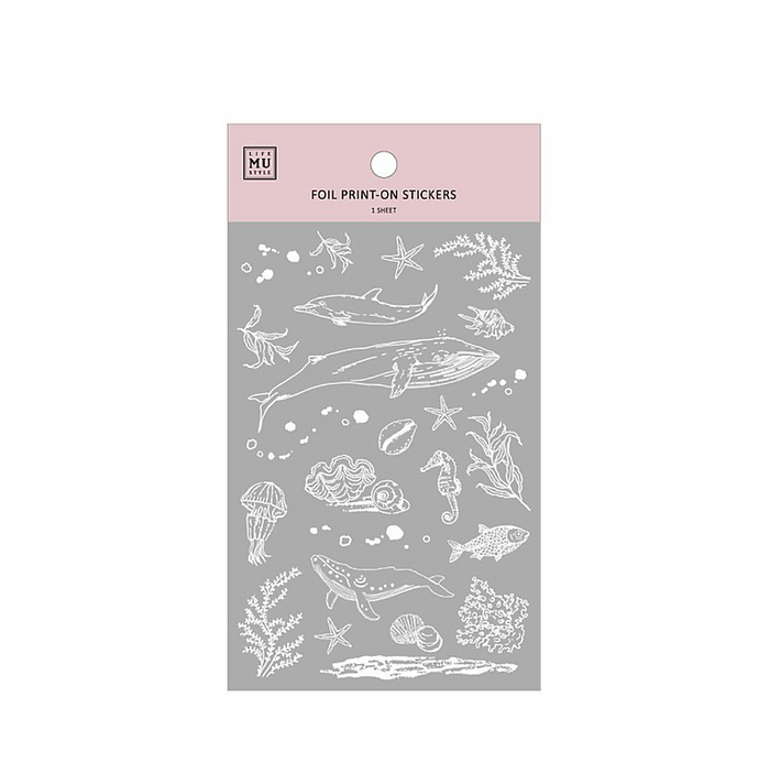 MU Lifestyle Silver Foil Print-On Sticker - Under the Silver Ocean