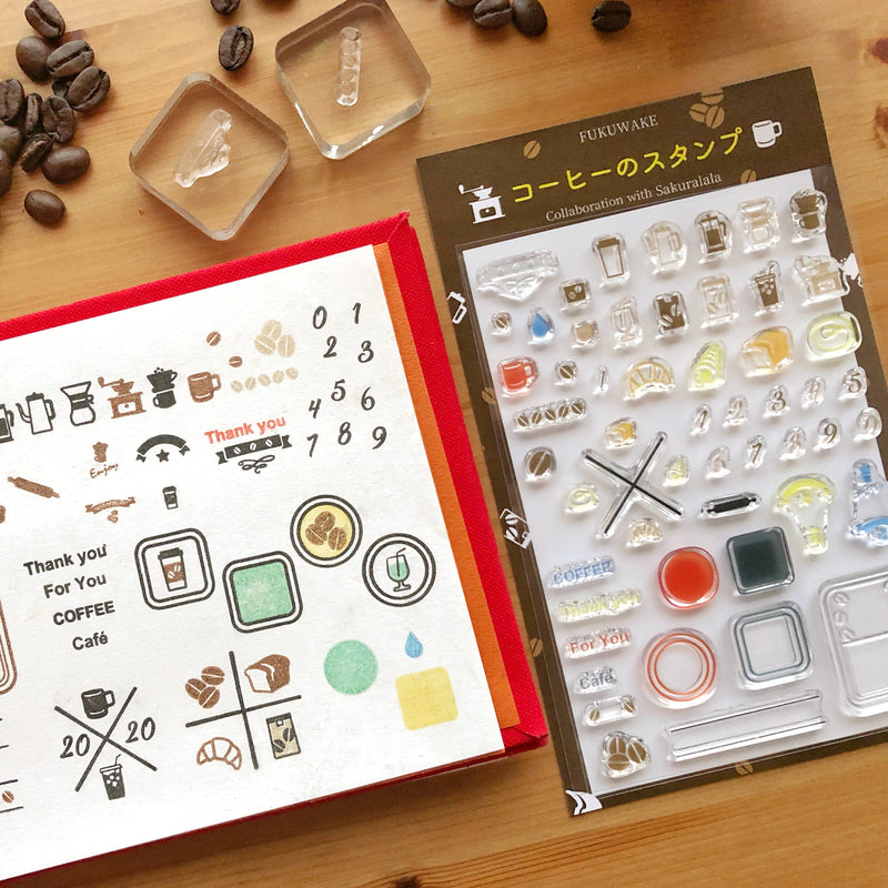 Sakuralala x Fukuwake Hanko Clear Stamps - Coffee