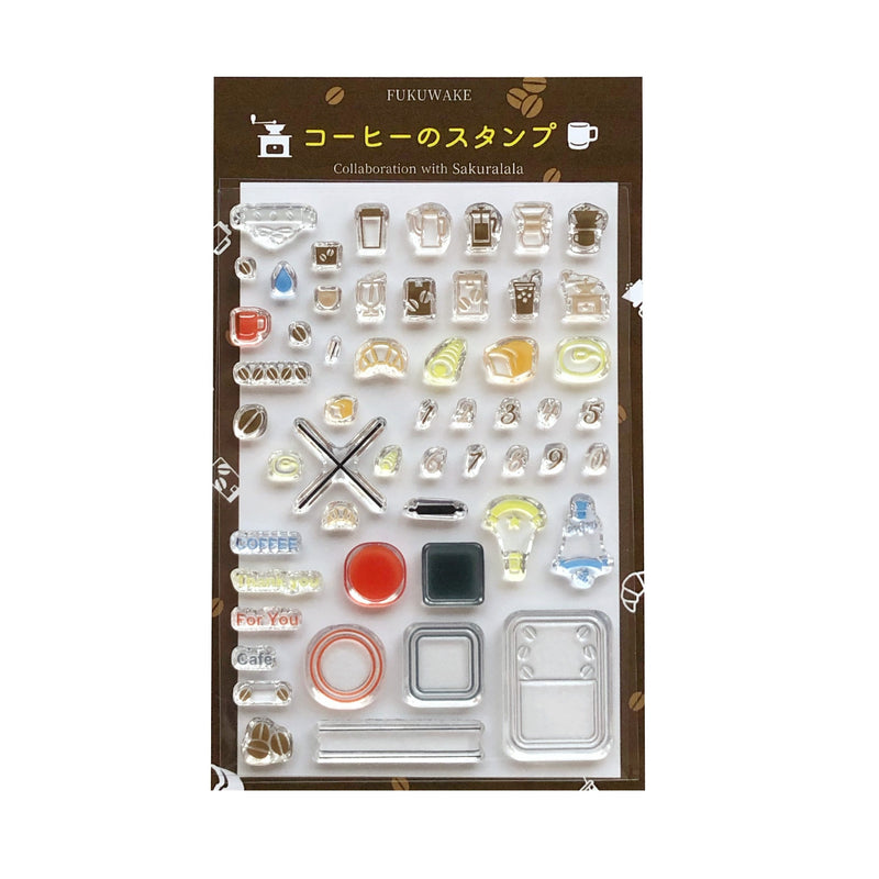 Sakuralala x Fukuwake Hanko Clear Stamps - Coffee