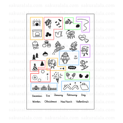 Sakuralala x Igloo*Dining* 365™ Clear Stamps - Fuyu