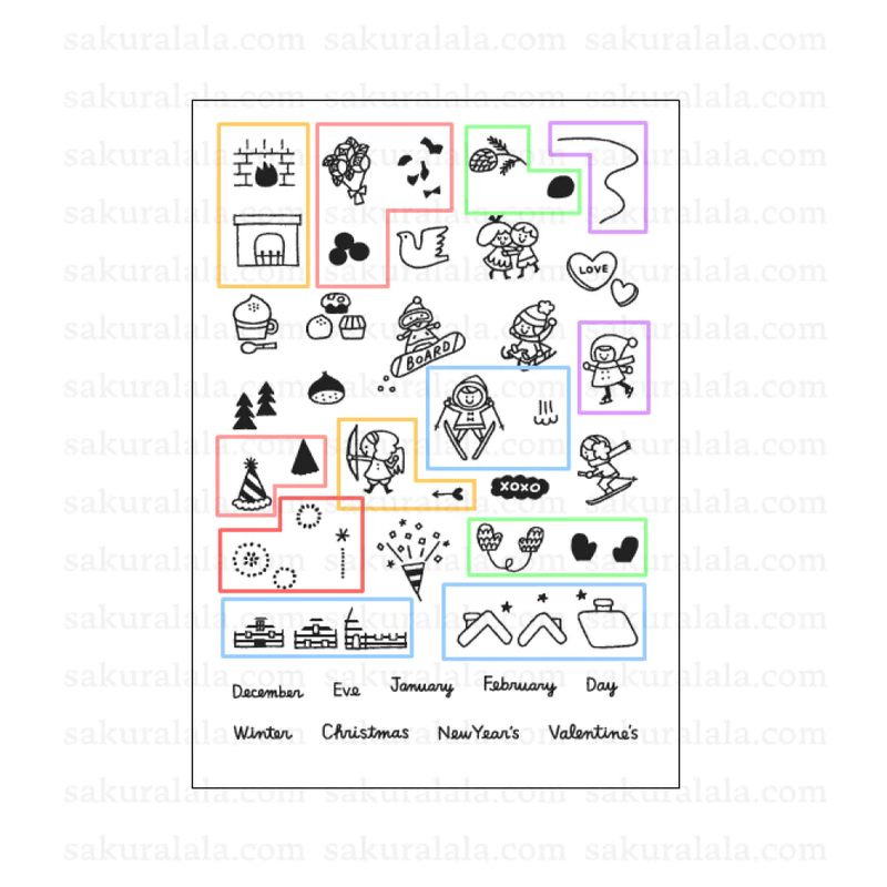 Sakuralala x Igloo*Dining* 365™ Clear Stamps - Fuyu
