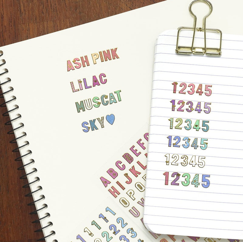 Iconic Gold Silhouette Alphabet & Number Stickers