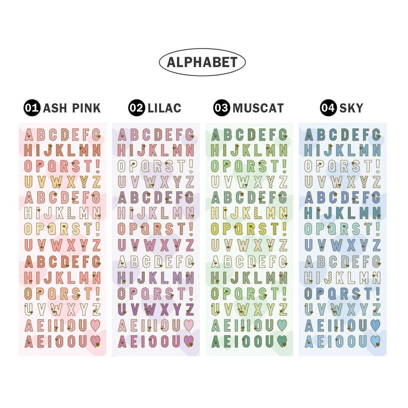 Iconic Gold Silhouette Alphabet & Number Stickers