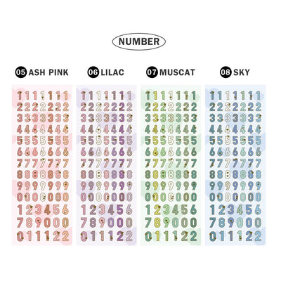 Iconic Gold Silhouette Alphabet & Number Stickers