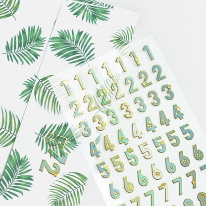 Iconic Gold Silhouette Alphabet & Number Stickers