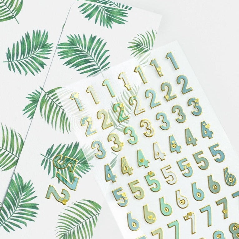 Iconic Gold Silhouette Alphabet & Number Stickers