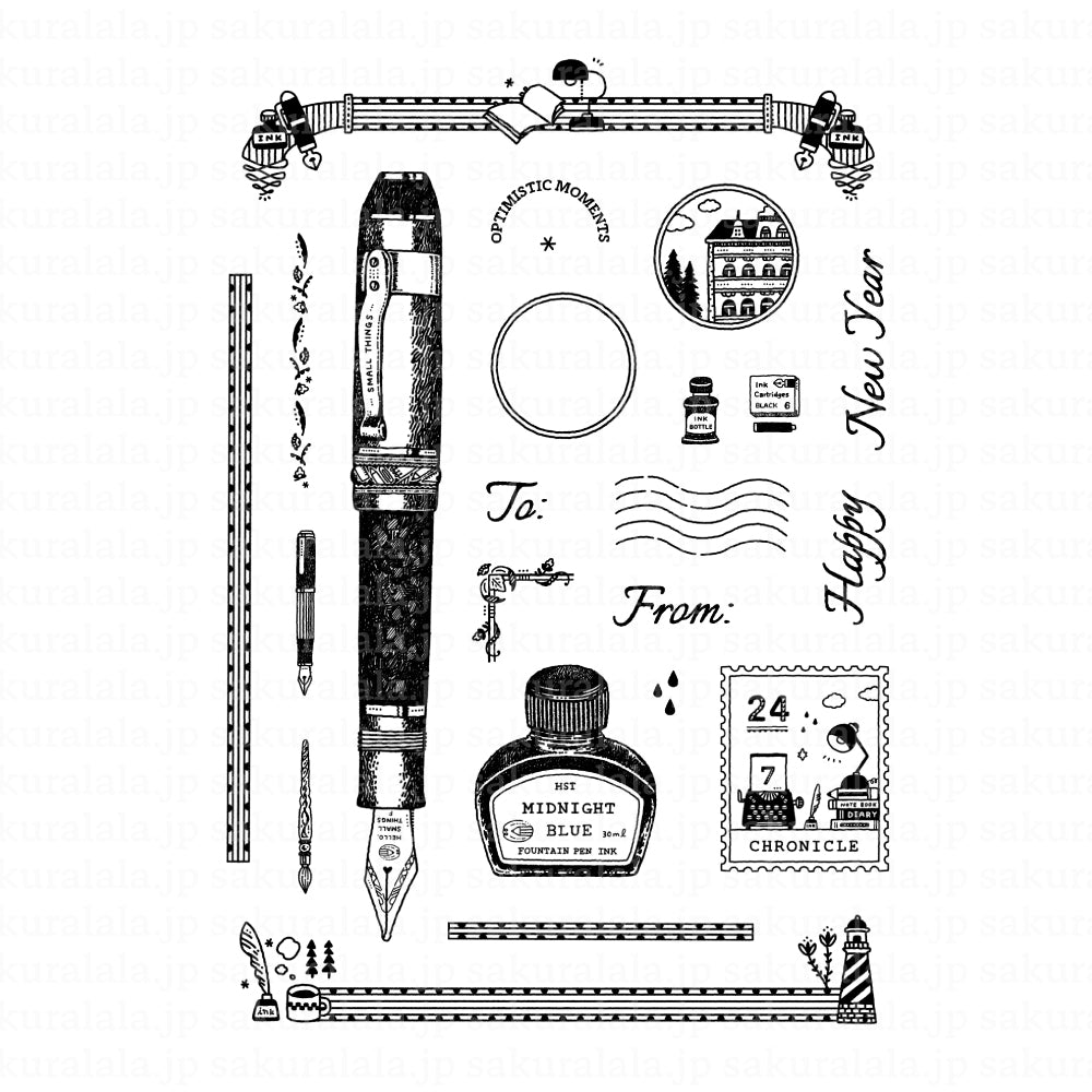 Sakuralala x Hello Small Things! Clear Stamps - Chronicle