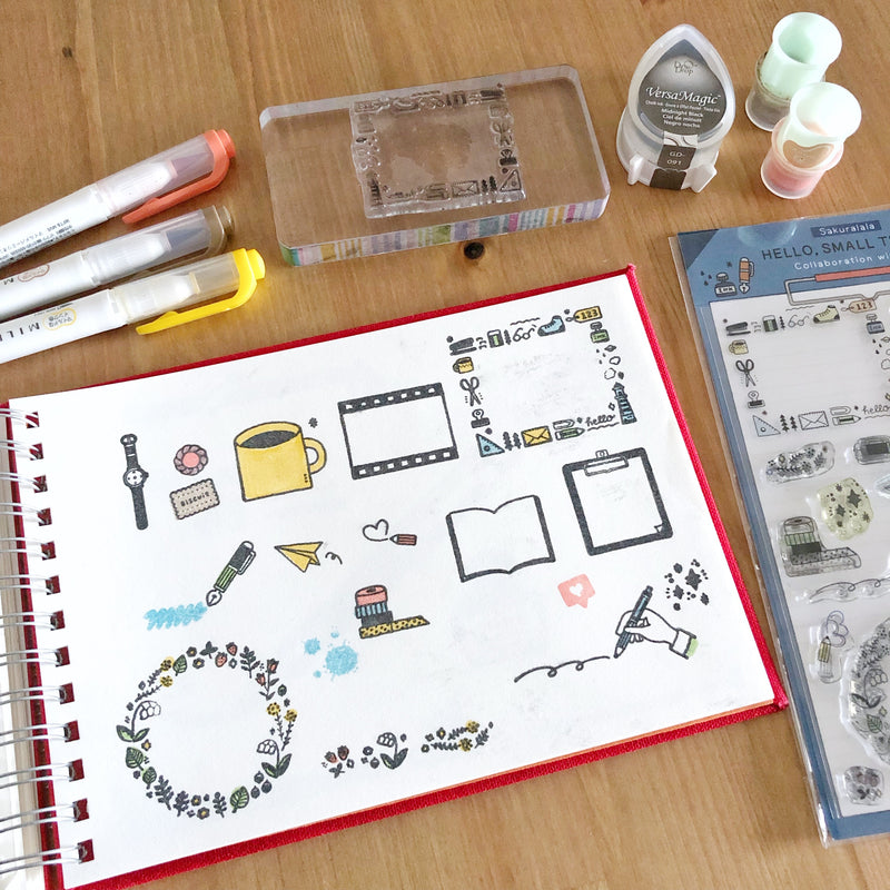 Sakuralala x Hello Small Things! Clear Stamps - Life Outlined