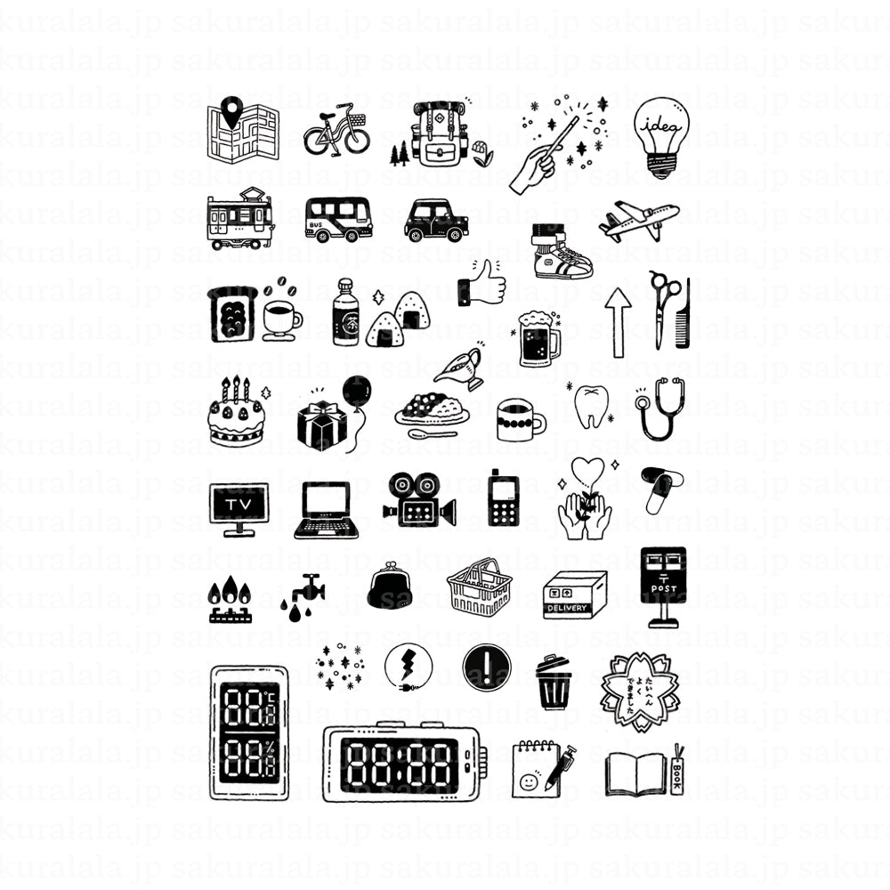 Sakuralala x eric Hello Small Things! Clear Stamps - Moments