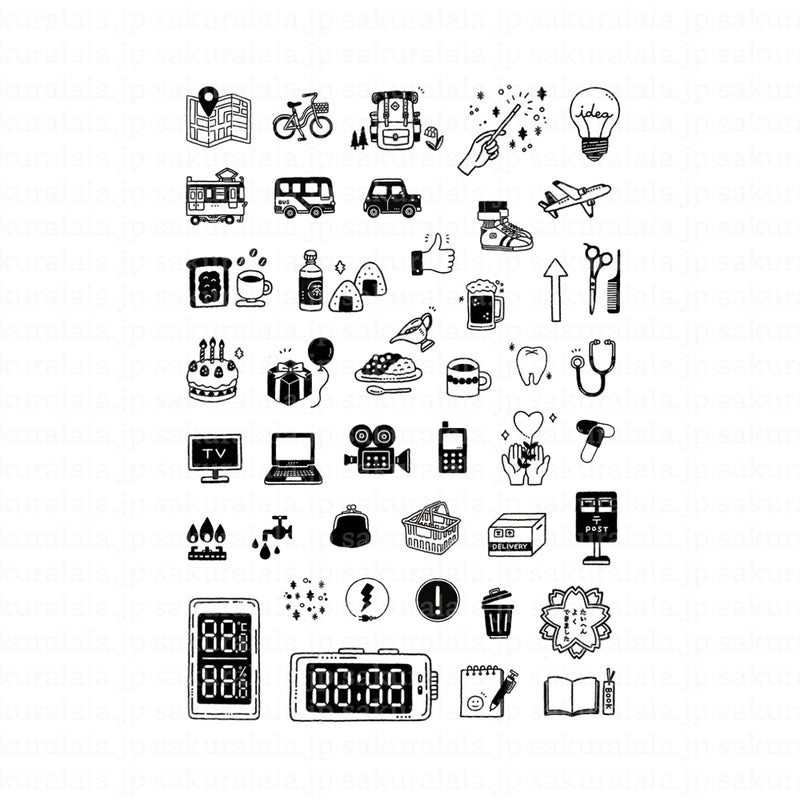 Sakuralala x Hello Small Things! Clear Stamps - Moments