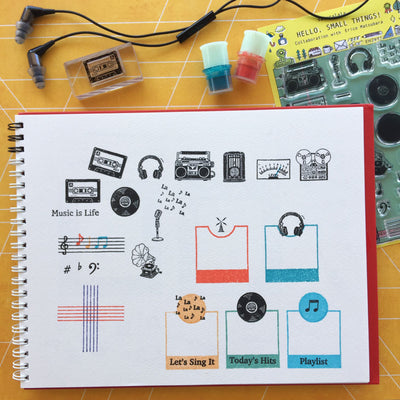 Sakuralala x Hello Small Things! Clear Stamps - Playlist