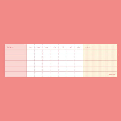 Jam Studio Goal Tracker Notepad