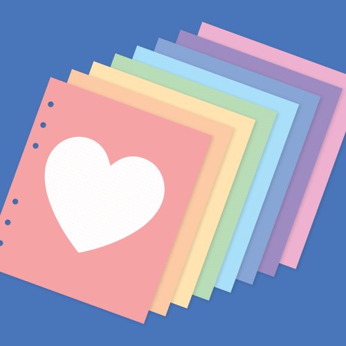 Jam Studio A6 Wide Deco Refill - 03 Pastel Heart