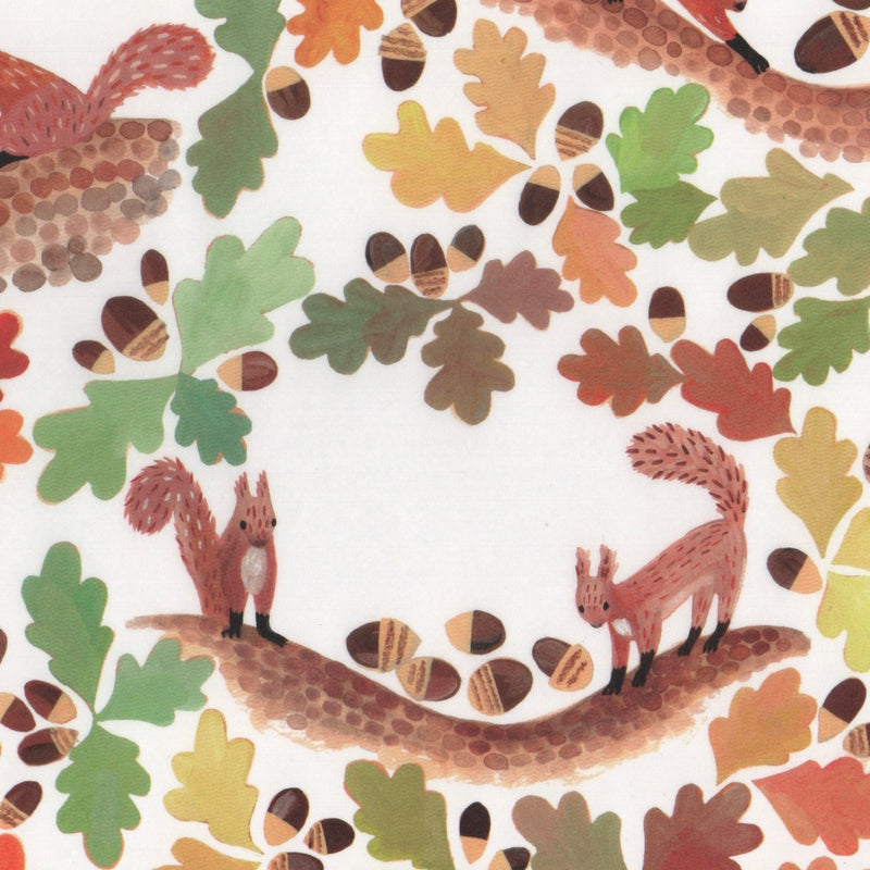 4legs A4 Wrapping Paper - Squirrels in Autumn