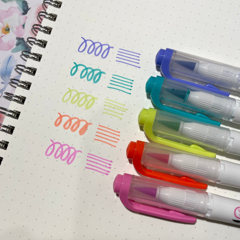 Zebra MILDLINER Double Ended Brush Pen Set - Refresh Bright