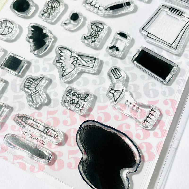 Sakuralala x Igloo*Dining* 365™ Clear Stamps - School