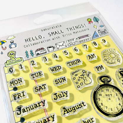 Sakuralala x eric Hello Small Things! Clear Stamps - Plan On It