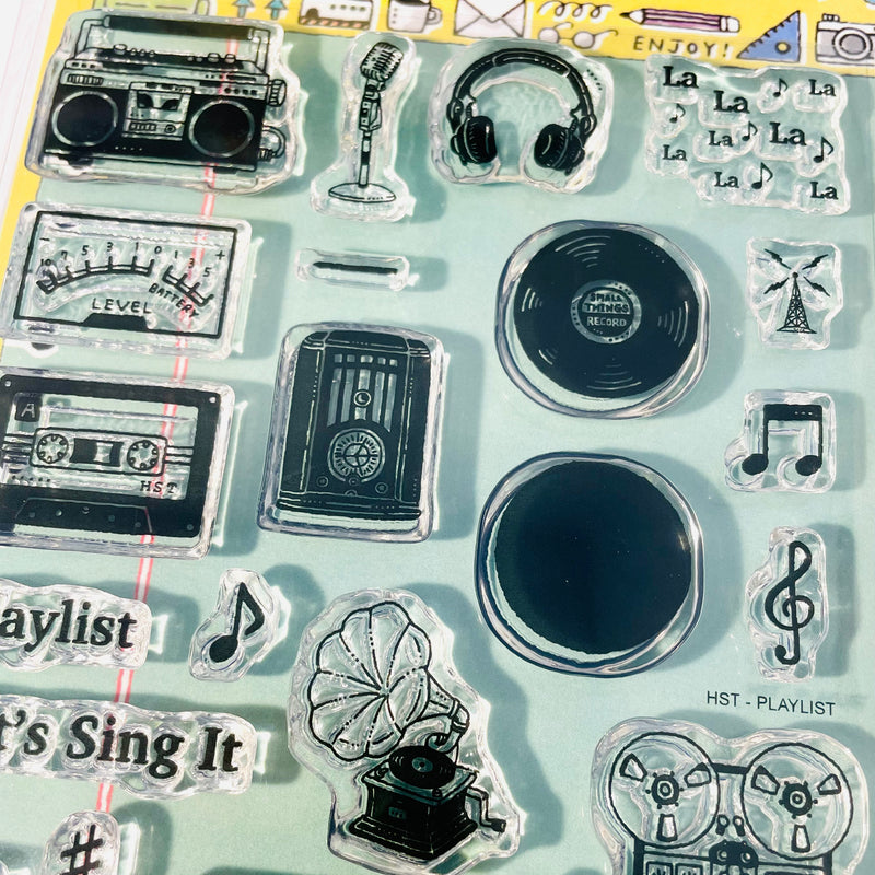 Sakuralala x Hello Small Things! Clear Stamps - Playlist